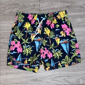 Tropical Print Boys Swim Shorts